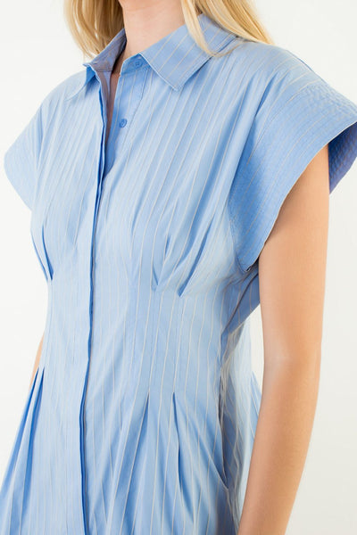 THML Striped Button Down Dress