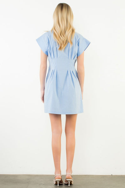THML Striped Button Down Dress
