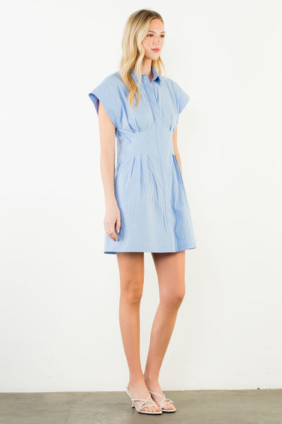 THML Striped Button Down Dress