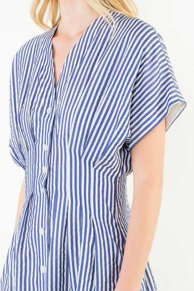THML Striped Button Down Dress