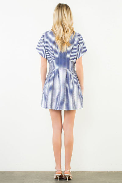 THML Striped Button Down Dress