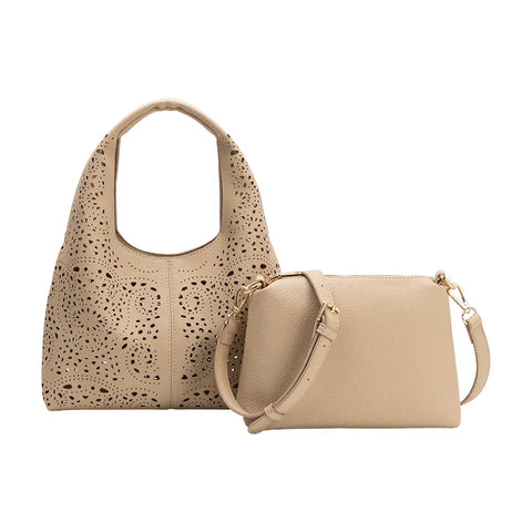Melie Bianco Farrow Vegan Leather Tote Bag [nude]