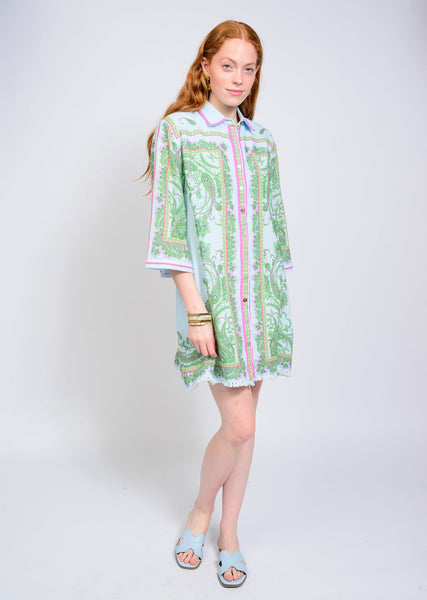 Uncle Frank Paisley Button Front Shift Dress