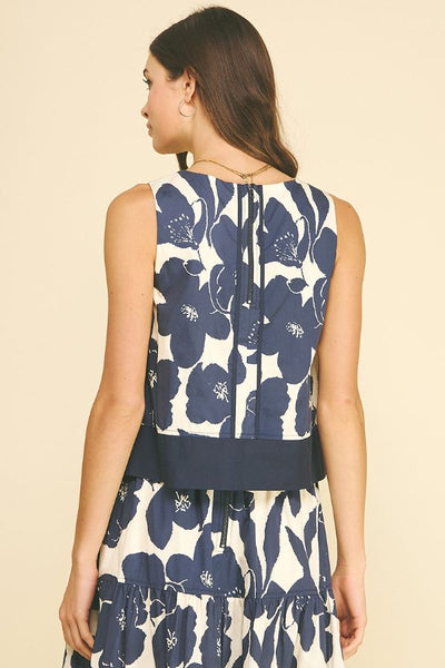 PINCH Floral Sleeveless Crop Top