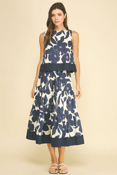 PINCH Floral Sleeveless Crop Top