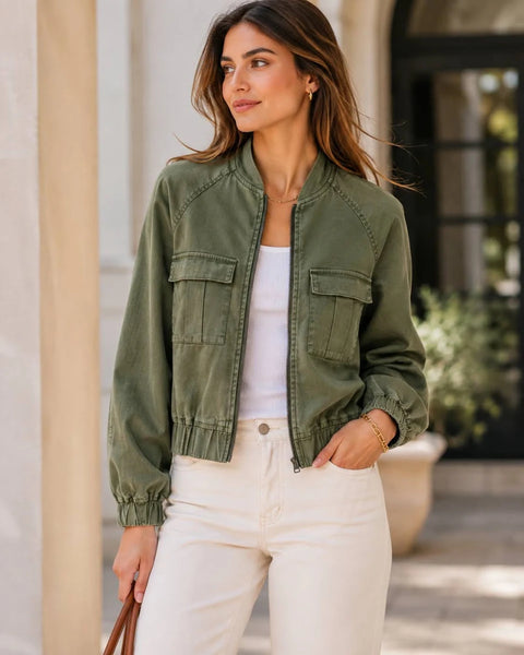 Level 99 Alex Bomber Jacket [avocado]
