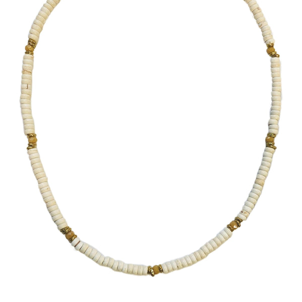 Shalla Wista Cream Beaded Necklace