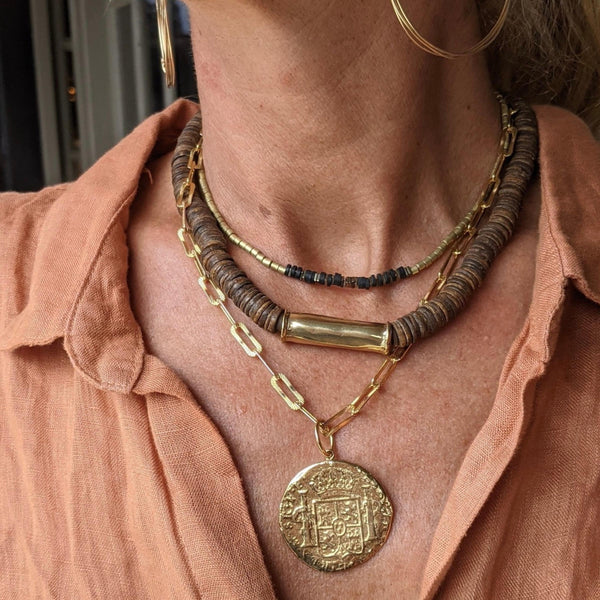 Shalla Wista Brown Chipo Necklace
