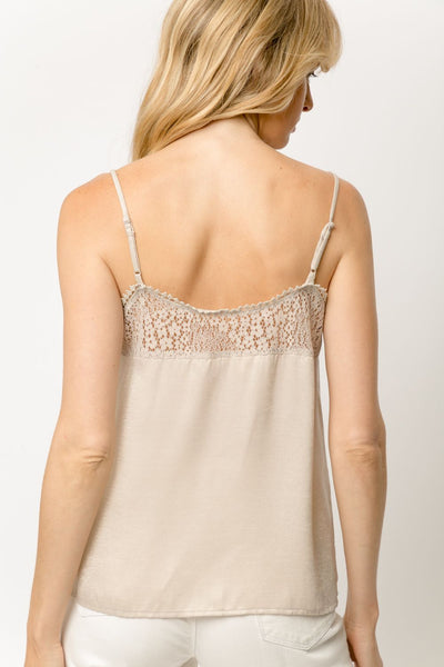 Mystree Lace Detail Adjustable Strap Cami [2 colors]