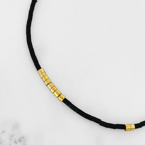 Shalla Wista Harper Charcoal Chocker Necklace