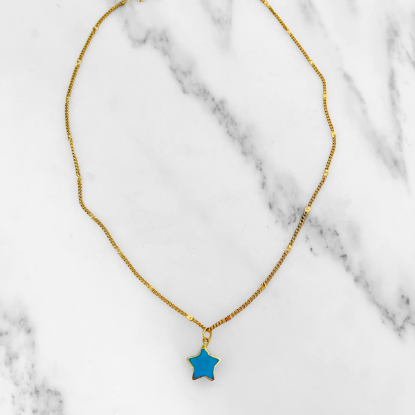 Shalla Wista Gold Turquoise Star Choker